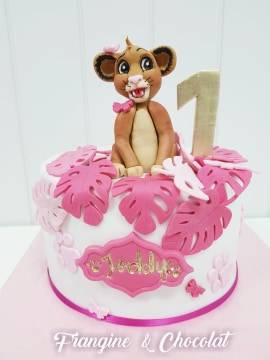 Gâteau le roi lion pur fillette sur Lambesc