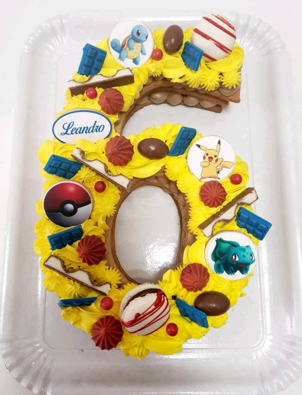 Number cake thème Pokémon pour anniversaire 13230 Fos sur mer